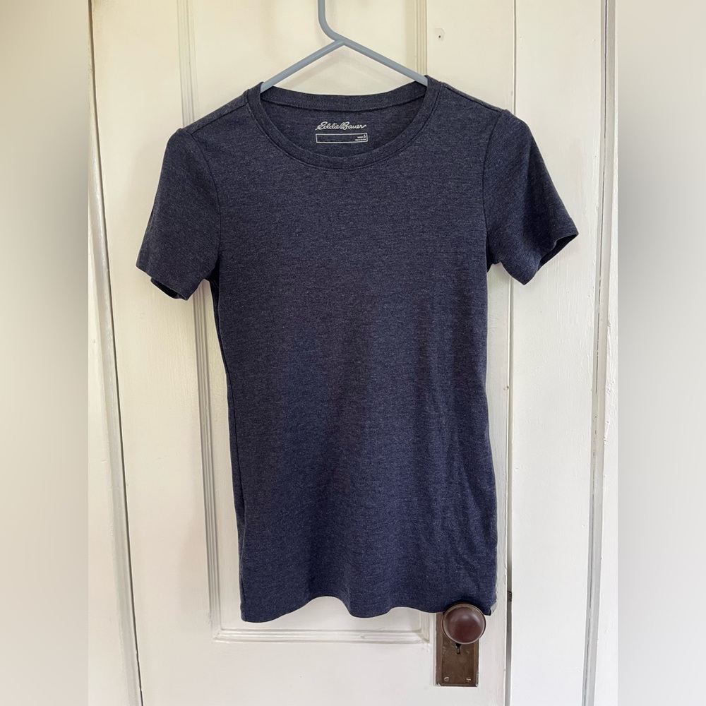 Eddie Bauer Heathered Blue Crewneck Tee